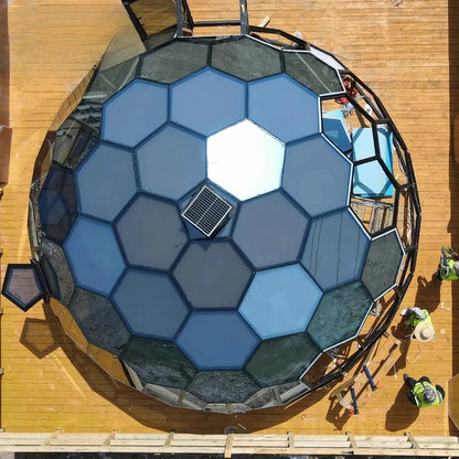 Customizable 4-season outdoor camping transparent bubble house star view geography dome glass tent hotel spherical glass room
