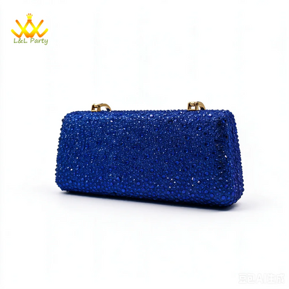 2026 Autumn New Arrivals Royal Blue Color Shoes and Bag  Set Special Design Fashion for Wedding Party