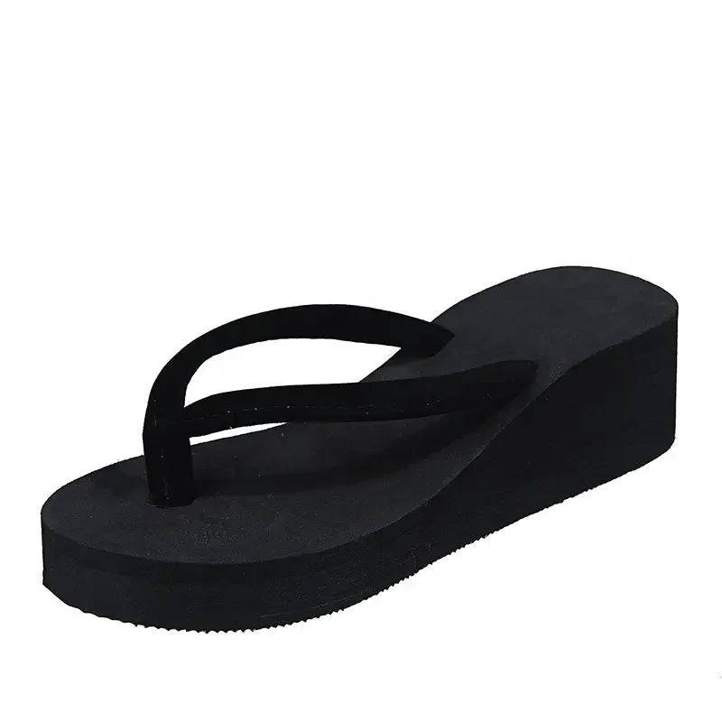 Women's Wedge Heel Flip-flops Summer Shoes Slippers 5CM  Beach Home Slippers Women's Flip-flops Foam Slippers