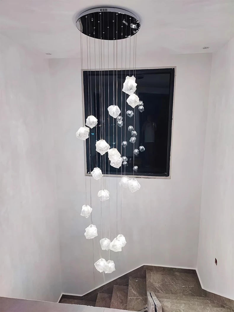 Light luxury home decoration pendant light, staircase light, living room pendant light, dining room light, indoor lighting