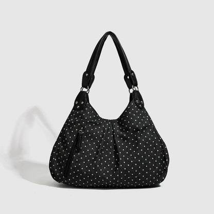 Fashionable Vintage Messenger Bags New Polka Dot Handbag Korean-style Large-capacity Tote Bags Versatile Comfortable Casual Bags