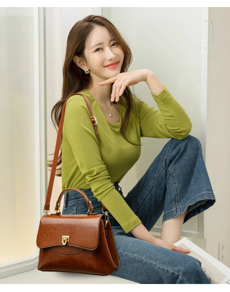 Luxury Large Capacity Multilayer Shoulder Messenger Bag High Quality Leather Handbag Women Designer Crossbody Sac Female Tote