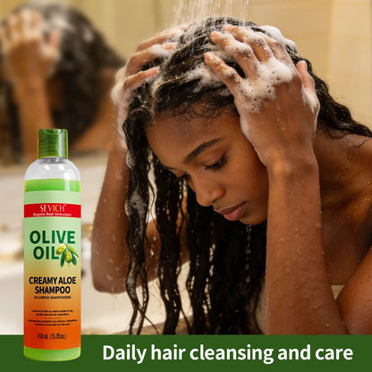 Olive Oil Shampoo 450ml Deep Cleansing Dandruff Removal Shampoo Oil Control Prevents Hair Breakage Scalp Cleansing Hair Care