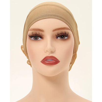 Muslim Under Hijab Cap Big Lace Flower Volumizer Scrunchie Muslim Inner Hijab Islamic  Turban Headwear Female Bonnet Accessories