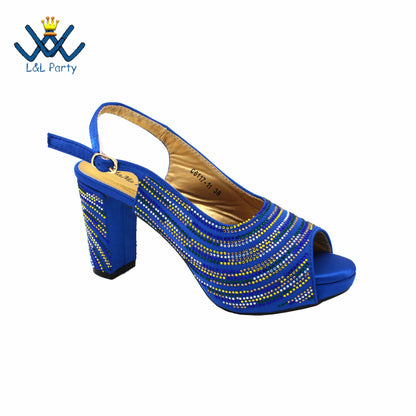 2023 Classics Peep Toe Lemon Green Color Hot Sale Sandals High Quality Women Shoes and Bag Set with Platform for Brithday Party