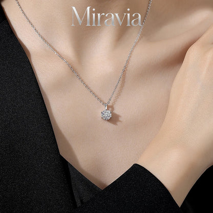 1ct 2ct VVS1 D ColorMoissanite Necklace For Women 925 Sterling Silver Sparkling with Certificate Pendant Wedding Party Jewelry