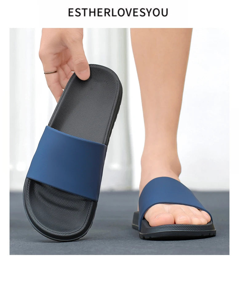 Summer Mens Breathable EVA Slides Men Beach Slippers Indoor House Home Slipper Soft Lightweight Slipers 46 47 48 New 2026
