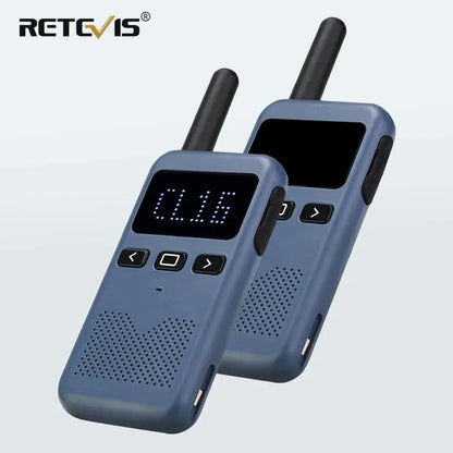 Retevis RB619 Mini Walkie Talkie PMR446/FRS 1650mAh Portable Long Range Two Way Radio Type-C Programmable for Restaurants Hotels