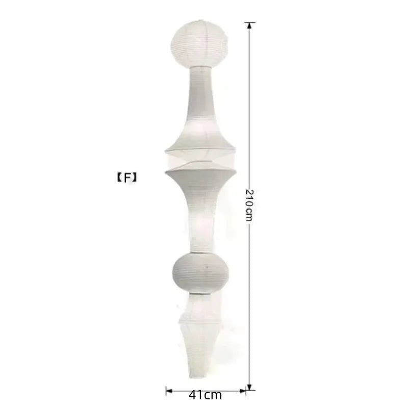 Nordic Wabi Sabi Wind Rice Paper Led Pendant Lights Living Room Bedroom Corner Chandelier Duplex Loft Home Decor Bedside Lamp