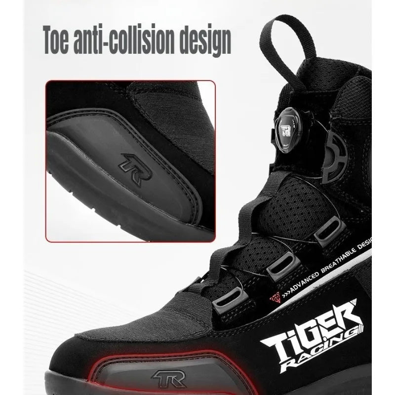 Moto Shoes for Men, MTB Cycling Shoes, Winter Hiking High-Cut Boots, Tenis Masculino, Road Bicycle Sneaker，Casual Shoes