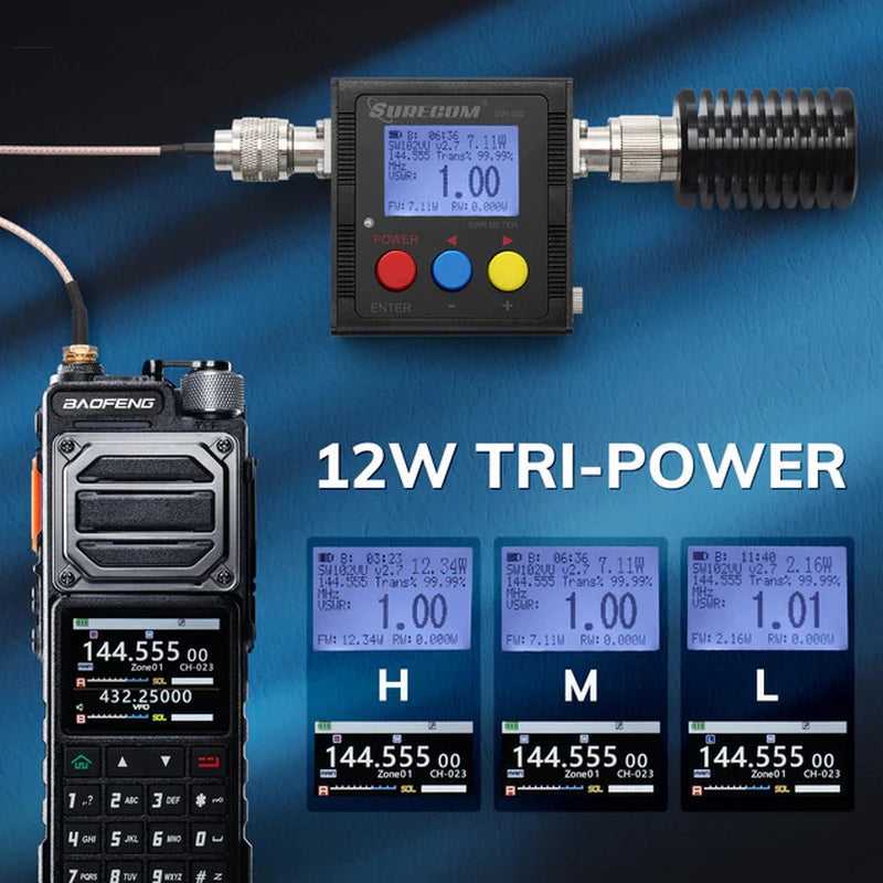 BAOFENG UV-25 Walkie Talkie UV25 Tri-Band Wireless Frequency NOAA Type-C Charger AM Long Range Ham Portable Two Way Radio