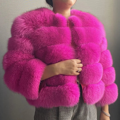 Winter Women's Cold Coat Top Fox Jackets For Women clothing Natural Real fox Fur Jacket Coats For Women Fur Jacket In Promotion