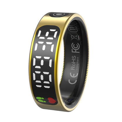 2026 New Smart Ring 5ATM Waterproof Bluetooth 5.1 Heart Rate Blood Oxygen Sleep Monitoring Men's and Women's Multi Sport Modes