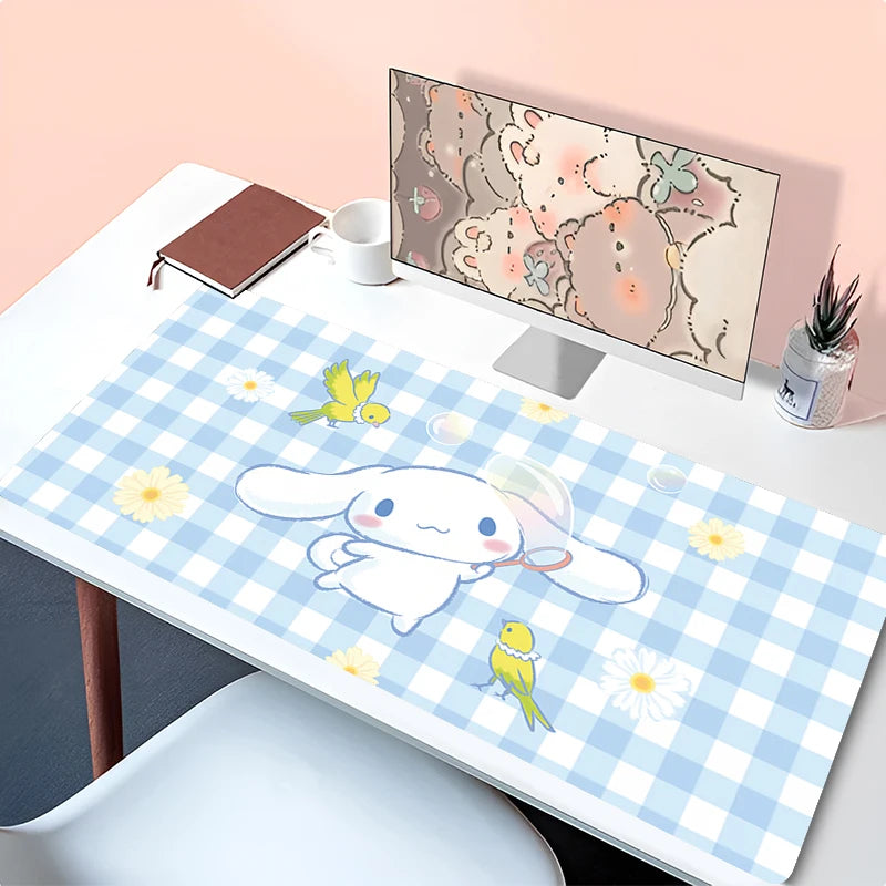 Kawaii Mouse Pad Laptop Anime Gamer Cabinet Keyboard Rug Cute Cartoon C-cinnamoroll Desk Mat PC Gaming Mousepad For Girl Gifts