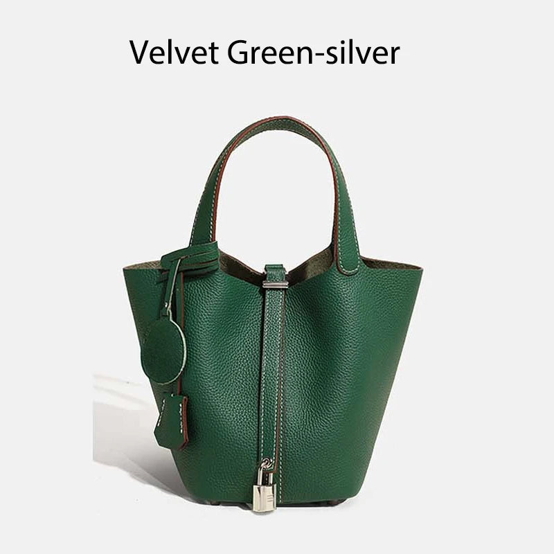 Women Bags Handbags Bucket Bag Real Leathe Fashion Tote Bag Genuine Leather Luxury Desginer Big Size Large Lady Hand Bags