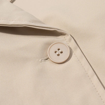 Aliexpress's Best-selling Cross-border European and American Style Women's Solid-color Belted Short Jacket Trench Coat Fashion