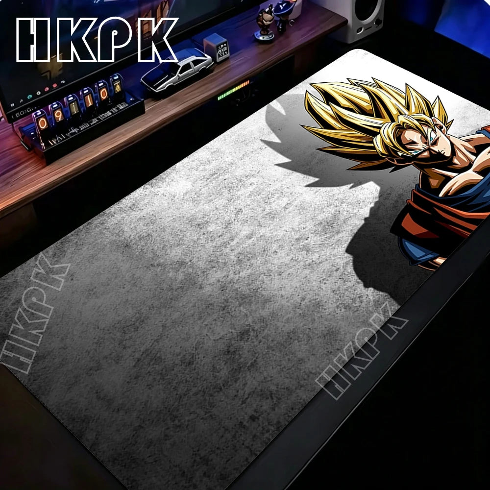 XXL Large Computer Non-slip Anti-fray Mousepad Home Company Office Decoration Rugs Speed Dragon Ball Goku Gamer Keyboard Deskmat