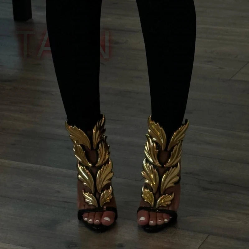Women Gladiator Sandals Narrow Band Peep Toe Thin Heels Shoes Sexy Buckle Strap Ladies Shoes Runway Heels Sandalias De Mujer