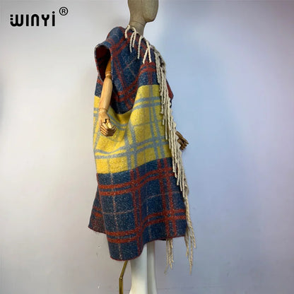 WINYI Winter cloak High Quality poncho Long Loose OverCoat Thick Warm Female coat for women down coats куртка женская chaquetas