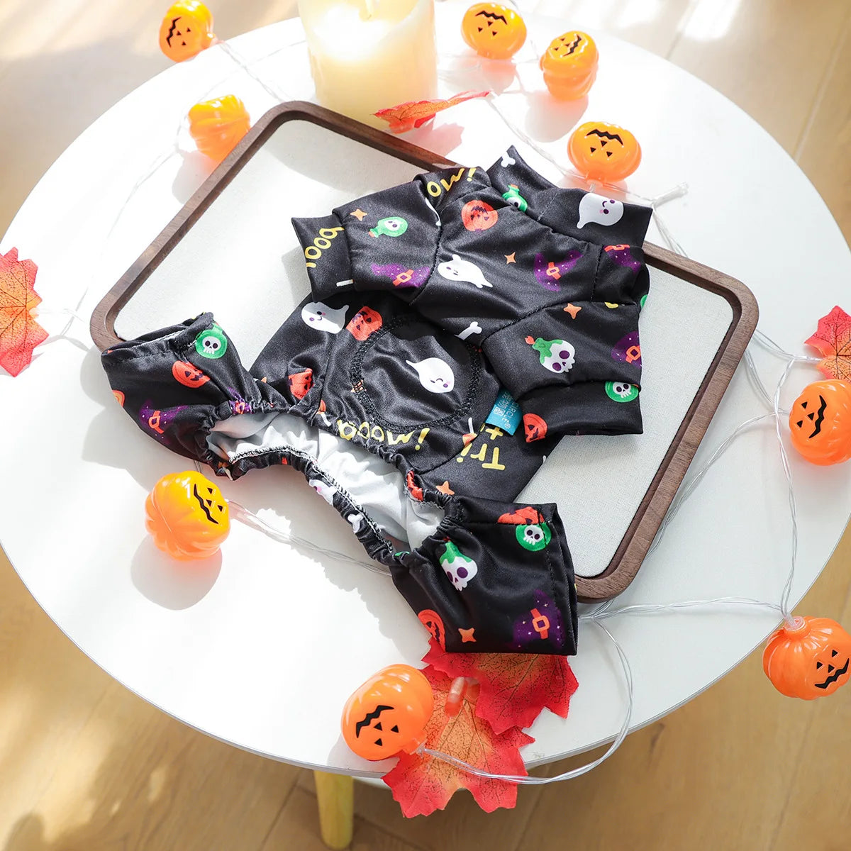 Girl Halloween Pajamas Apparel For Small Dogs Chest Closed Pet Indoor Home Wear Clothes Overall Tracksuit Chihuahua Yorkshire