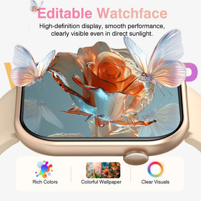 Unisex Multifunctional Smart Watch - 2.01" HD Screen, Wireless Call, Camera Control, Music Adjustment, Sports Functions, Custom