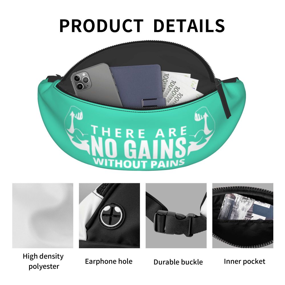 Powerhouse Gym Fanny Bag Custom Bodybuilders Fitness Crossbody Waist Pack Men Women Cycling Camping Phone Money Pouch