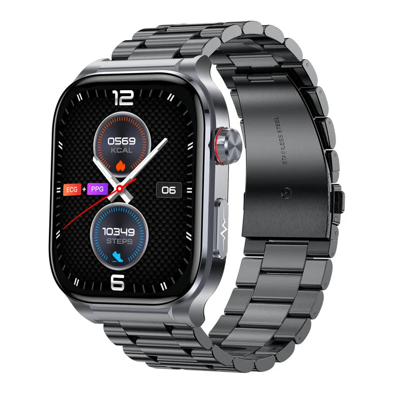 AMOLED Smart Watch ET588 Bluetooth Calling Sports Fitness Tracker Wristwatch ECG Health Monitoring SOS Men Women Smartwatch
