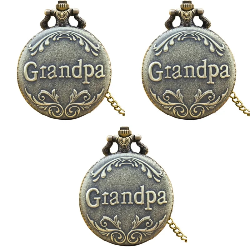 Vintage Quartz Pocket Watches With Chain Retro The Greatest Pocket Watch Necklace For Grandpa Dad Gifts Reloj De Bolsillo