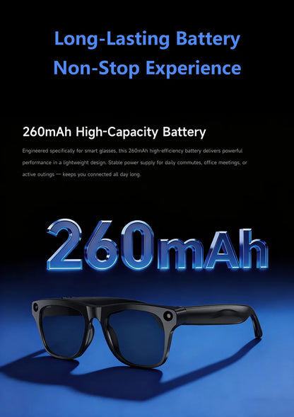 2026 New Smart AI Glasses 800W Shooting Camera HD Photo Video Voice Call Translation Waterproof Bluetooth AI Motorcycle Glasses