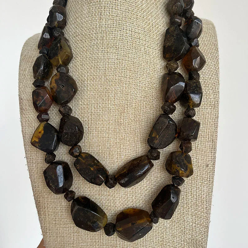 Big New Natural Amber Necklace for Gift European Baltic Original Beads Gogerous 100% Original Real Jewelry Supplier Wholesale