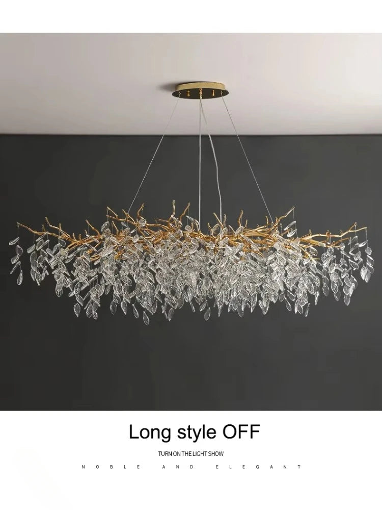 Luxury Modern Crystal Ceiling Chandelier Led Pendant Lamp Dining Table Living Room Bedroom Home Decor Wall Hanging Light Fixture