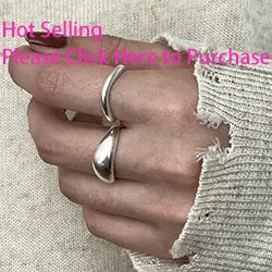 VENTFILLE 925 Sterling Silver Geometric Multilayer Round Bead Ring Female Fashion Punk Temperament Prevent Allergy Charm Jewelry
