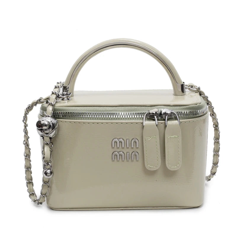 Women Square Handbags 2025 Spring Fashion Chains Crossbody Bags Soft PU Shoulder Bag Ladies Elegant Chic Mini Mobile Phone Bags