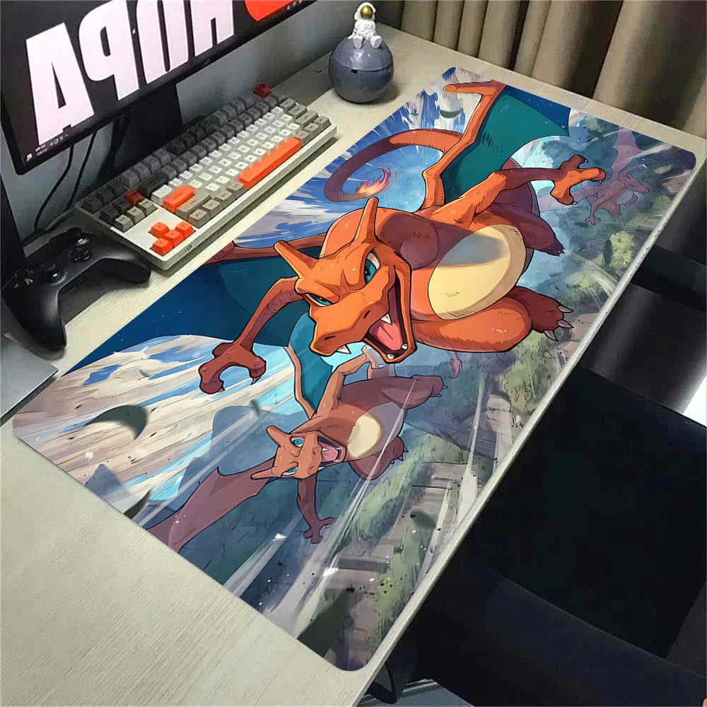 Mouse Pad Large Desk Mat Pokemones Anime Playmat Gaming Mouse Pad 900 × 400 Xxl Mousepad Speed Computer and Office Gamer Cabinet
