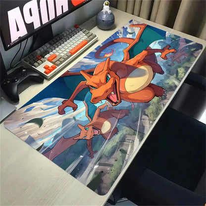 Mouse Pad Large Desk Mat Pokemones Anime Playmat Gaming Mouse Pad 900 × 400 Xxl Mousepad Speed Computer and Office Gamer Cabinet