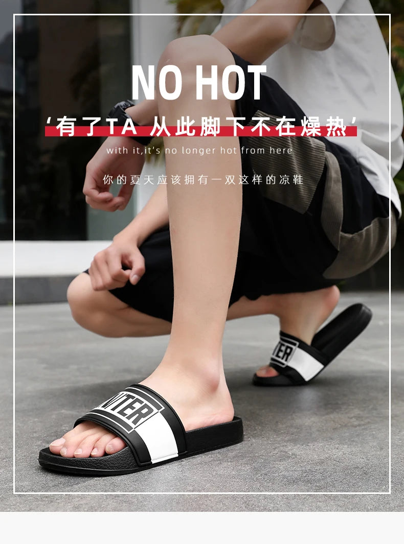 Fashion Designer Slippers Man Large Size 48 Comfortable Soft Men's Slides Non-slip Outdoor Beach Shoes For Men Casual Slippers