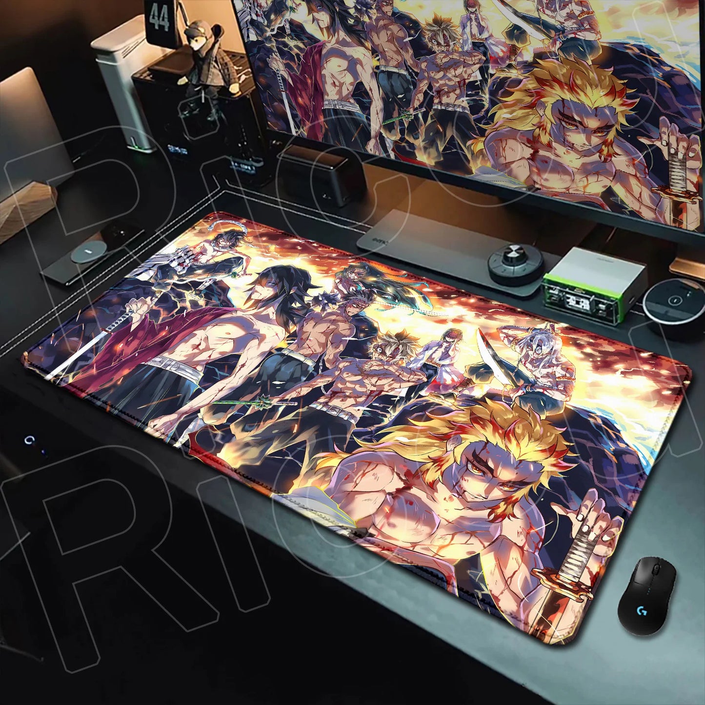 HD Printing Anime Mousepad Non-slip Rubber Base Office Deskmat XXL Student Writing Keyboard D-Demon Slayer Pc Gaming Accessories