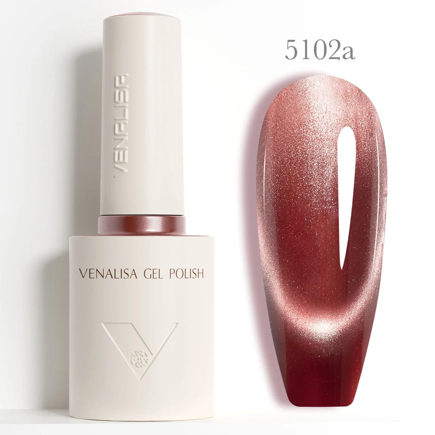 Venalisa 10ml HEMA TPO Free Red Cat Eye Gel Polish Soak Off UV LED Magnetic Nail Polish Diamond Top Long Wear Gel Varnish