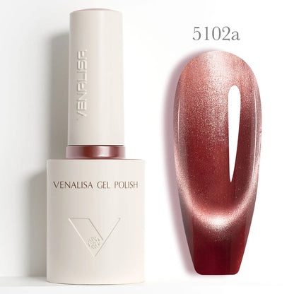 Venalisa 10ml HEMA TPO Free Red Cat Eye Gel Polish Soak Off UV LED Magnetic Nail Polish Diamond Top Long Wear Gel Varnish
