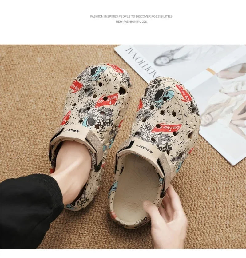 Plus Size 48 49 Men's Summer Clogs Sandals Eva Slippers Men Fashion New Flat Sandals Men Women Leisure Slides Men Casual Shoes