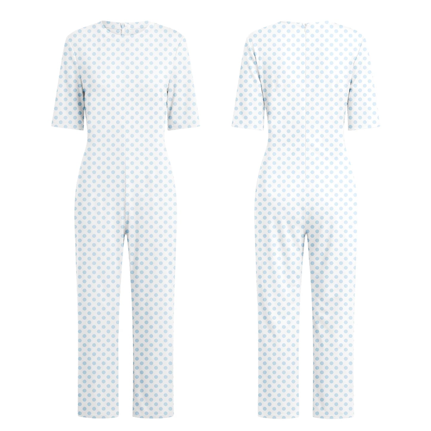 Women Special Need Adaptive Clothing Elderly Alzheimer Dementia Back Zipper Anti-Strip Nursing Jumpsuit Homewear Sleepwear