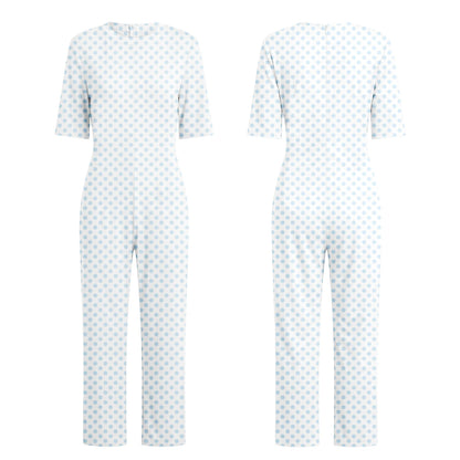 Women Special Need Adaptive Clothing Elderly Alzheimer Dementia Back Zipper Anti-Strip Nursing Jumpsuit Homewear Sleepwear