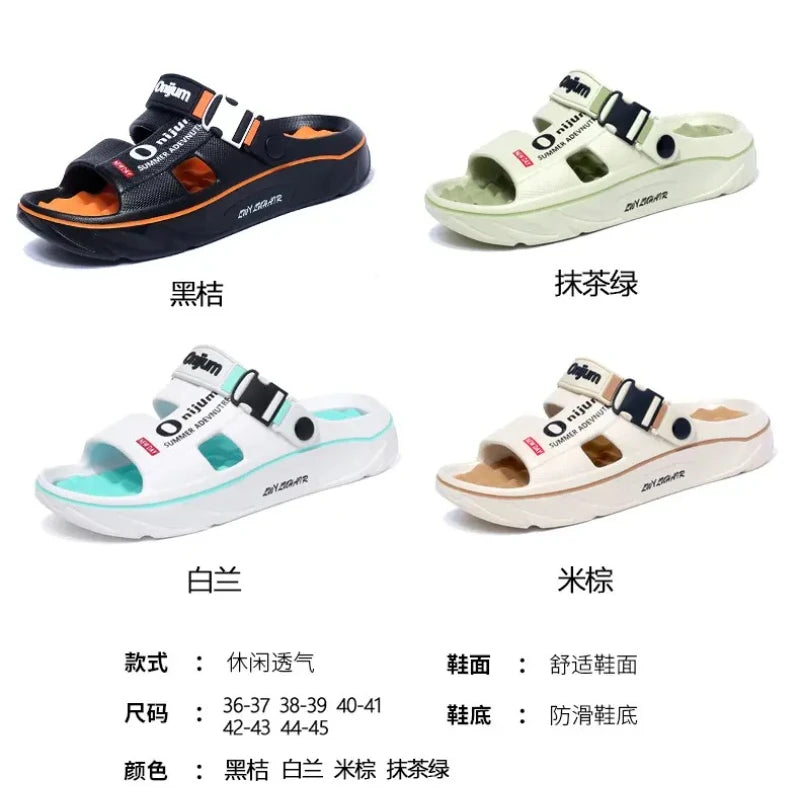 Unisex Slippers Summer Men Sandals Fashion Women Garden Shoes Orginal Beach EVA Slides Soft Thick Shoes Outdoor Non Slip Home