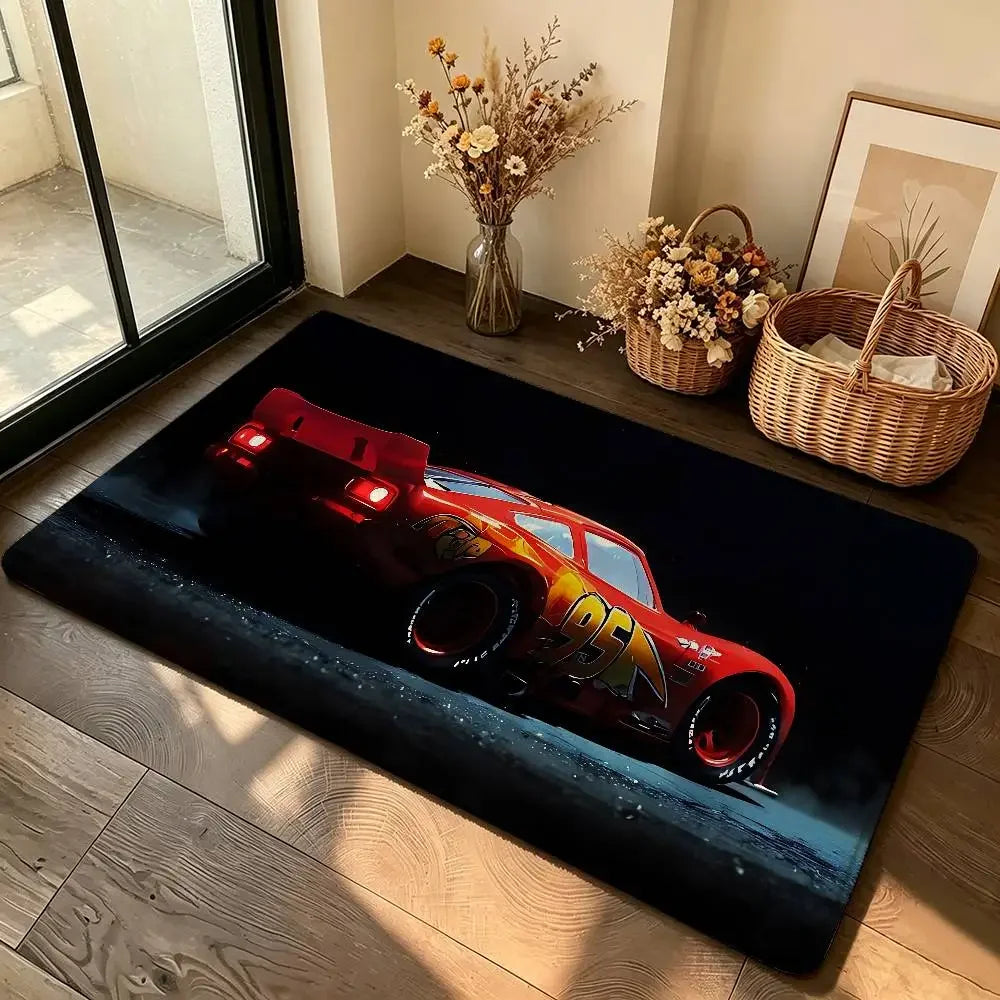 Anime-L-lightning-M-mcqueenS Cool Carpet Bathroom Anti-slip Mat Door Mat Home Decoration Mat Entrance Door Mat Scratch-resistant