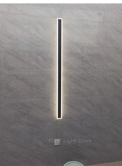 Modern Waterproof outdoor Long Strip LED wall lamps IP65 Iron Wall Light Garden porch Sconce Lights 110V 220V wall washer