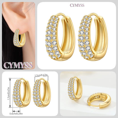 Original 925 Sterling Silver Heart Vintage Luxury Earrings Fashion 18K Gold Hoop Earrings for Women Piercing Jewelry Aretes 2026