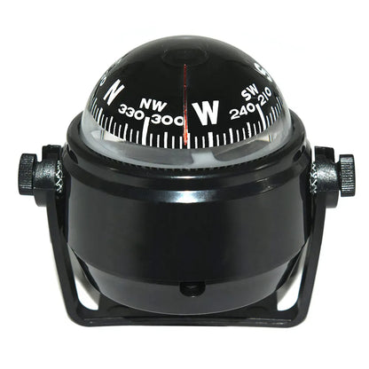 Ball Shaped Boat Compass Vehicle Navigation Car Compass with Dial Sea Pivoting Marine Boat Compass Black/White for Outdoor