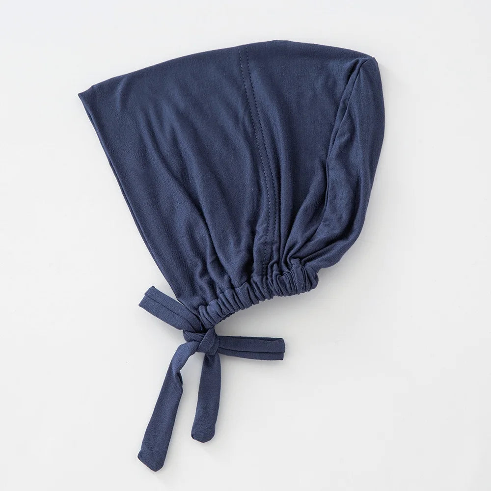 82 Colors Tie-Back Undercaps Fashion Women's Inner Hijab Muslim Cap Bonnet Plain Islamic Cotton Spandex Jersey DEW Underscarf