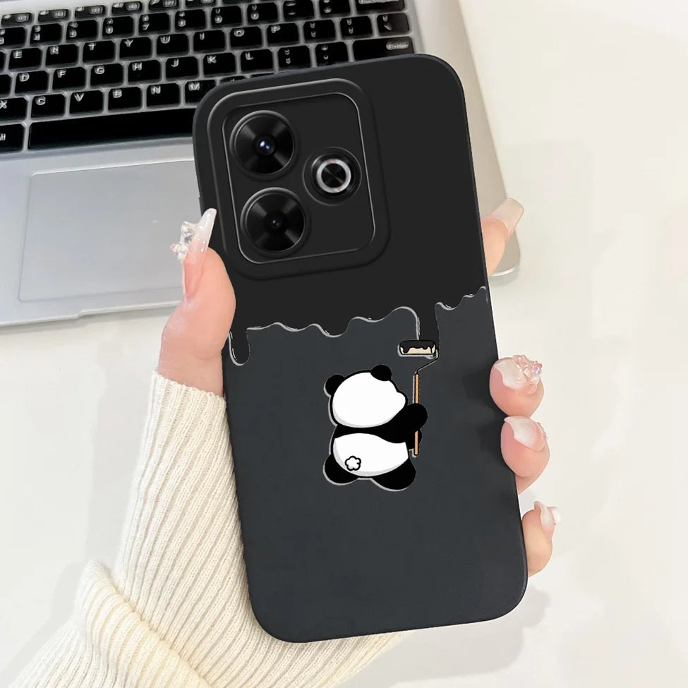 Casing For Redmi 13 Case 13 5G Cute Cat Fashion Luxury Flowers Silicone Shockproof Back Cover For Redmi 13 5G Phone Case Bumper