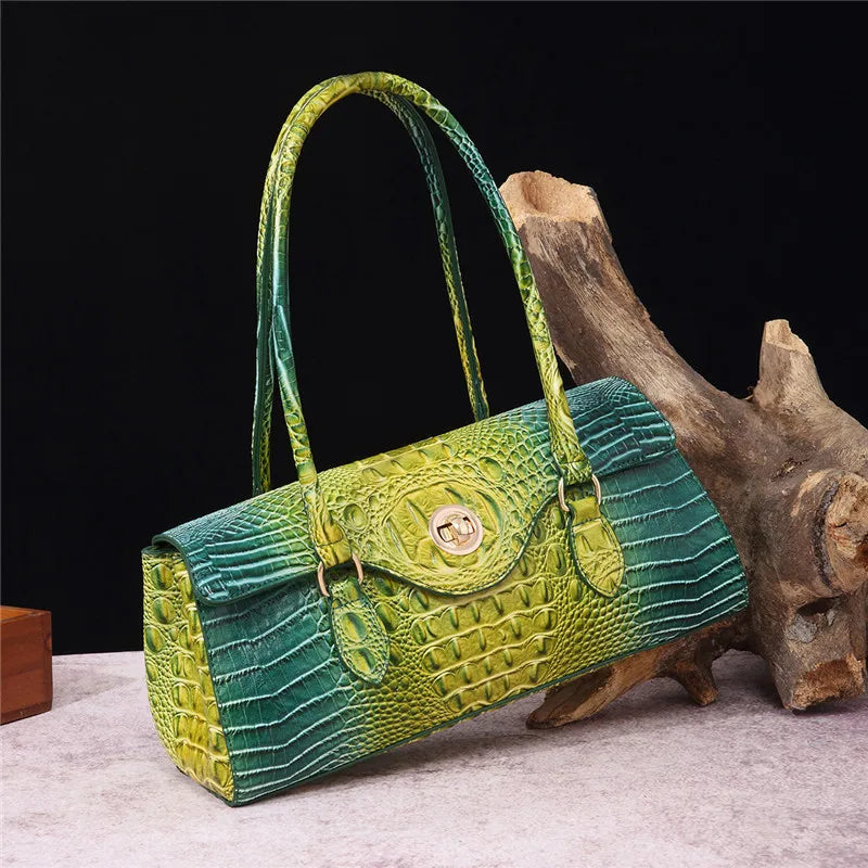 XMESSUN New Crocodile Pattern Handbag Bags for Women 2026 Fashion Designer Luxury Vintage Lady PU Leather Shoulder Crossbody Bag